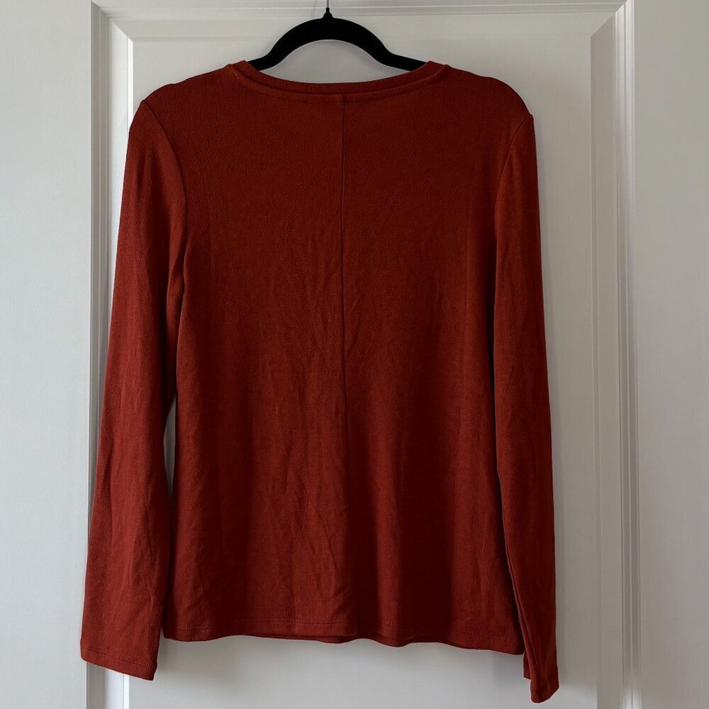 Banana Republic Women's Rust Forever Crew Long Sleeve Sweater Size Small - Picture 2 of 8